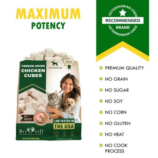 Frieze Dried Cubes For Cats And Dogs 5.3 Oz 150 G - Prime Essentials