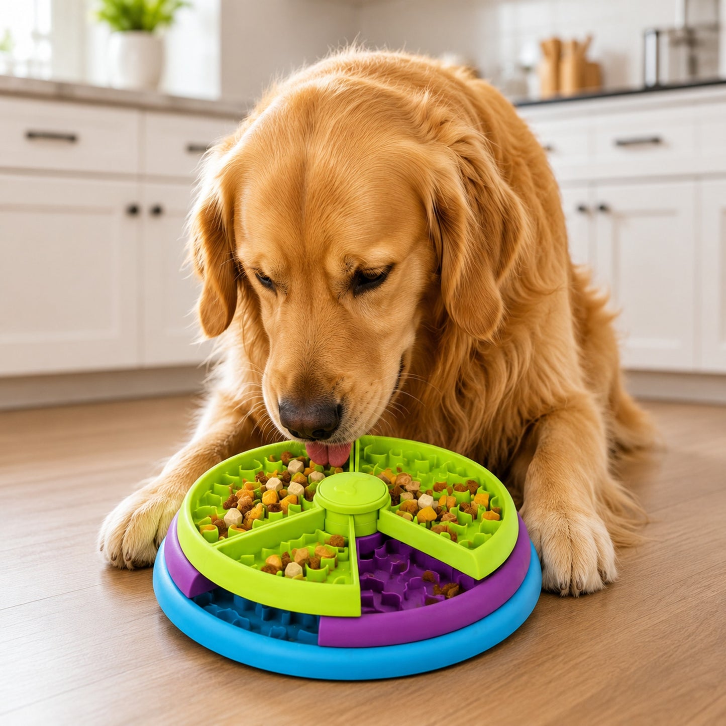 Prime Essentials 3-in-1 Slow Feeder Pet Bowl Interactive Puzzle Anti-Choking