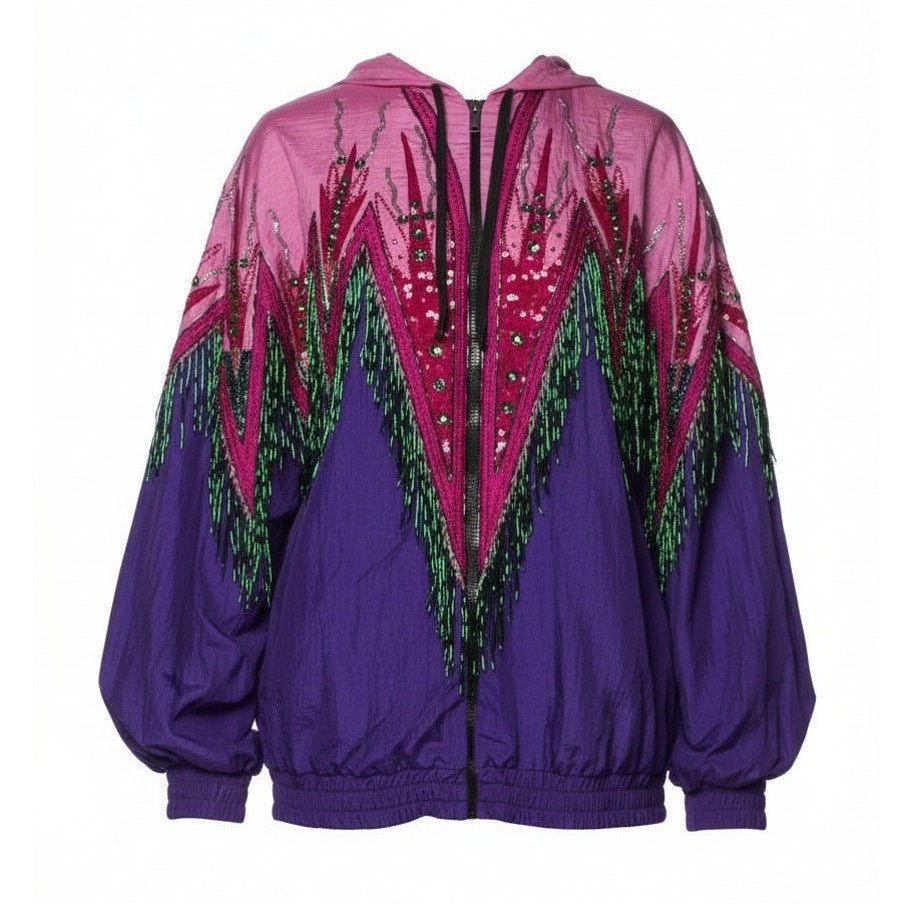 Gucci Bomber Jacket Fringe Beaded - The Ultimate XS Luxury Statement Piece - Prime Essentials