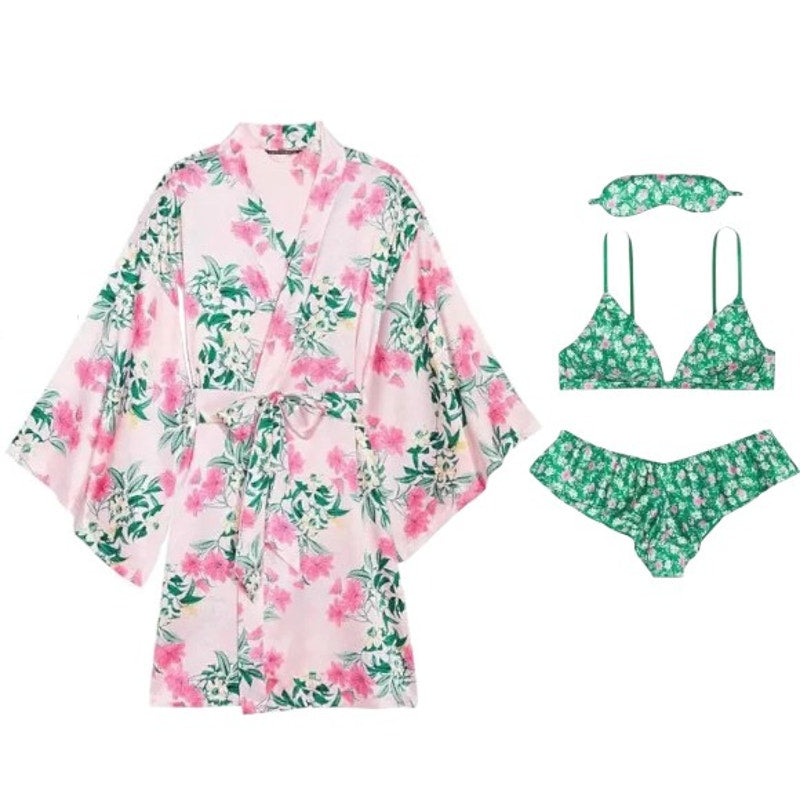 Victoria's Secret Silk Robe Gift Set XS Luxury Sleepwear