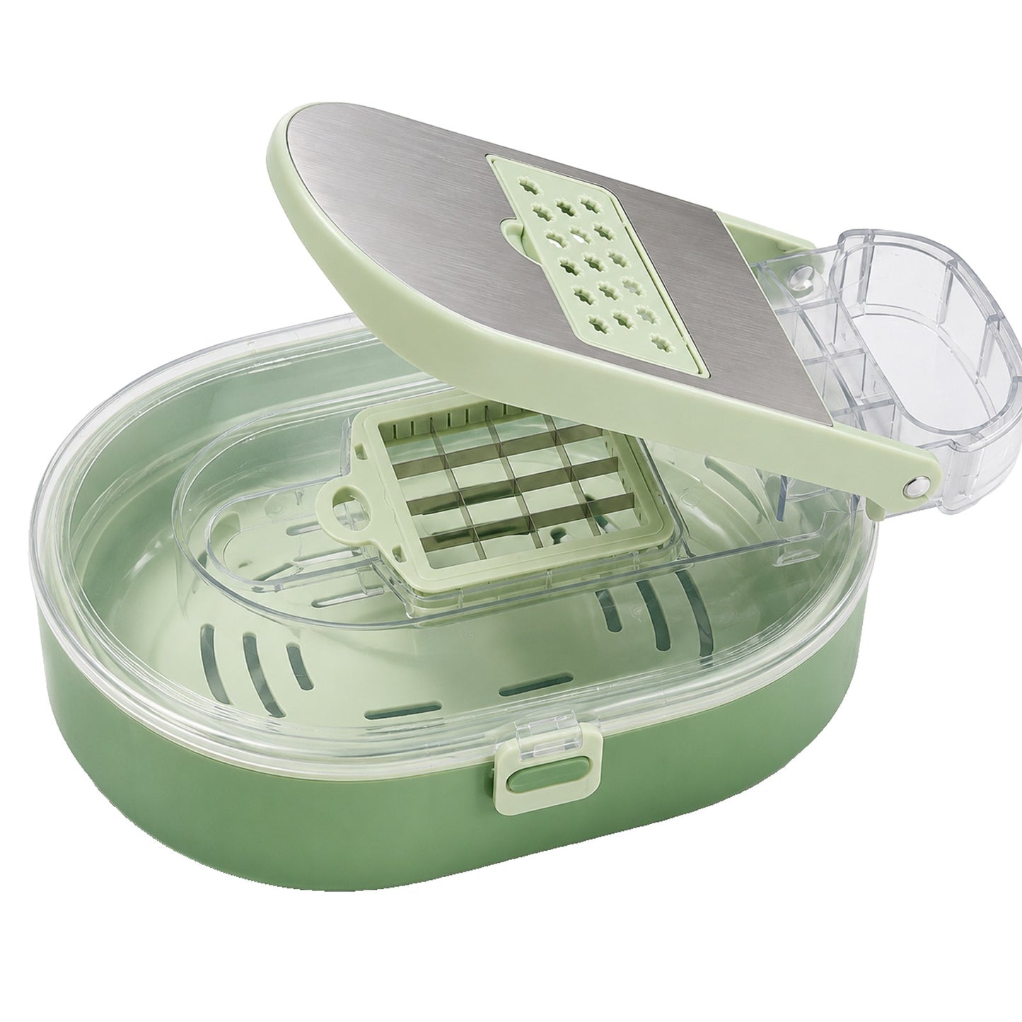 Prime Essentials Oval Vegetable Chopper Manual Food Dicer Fast Meal Prep