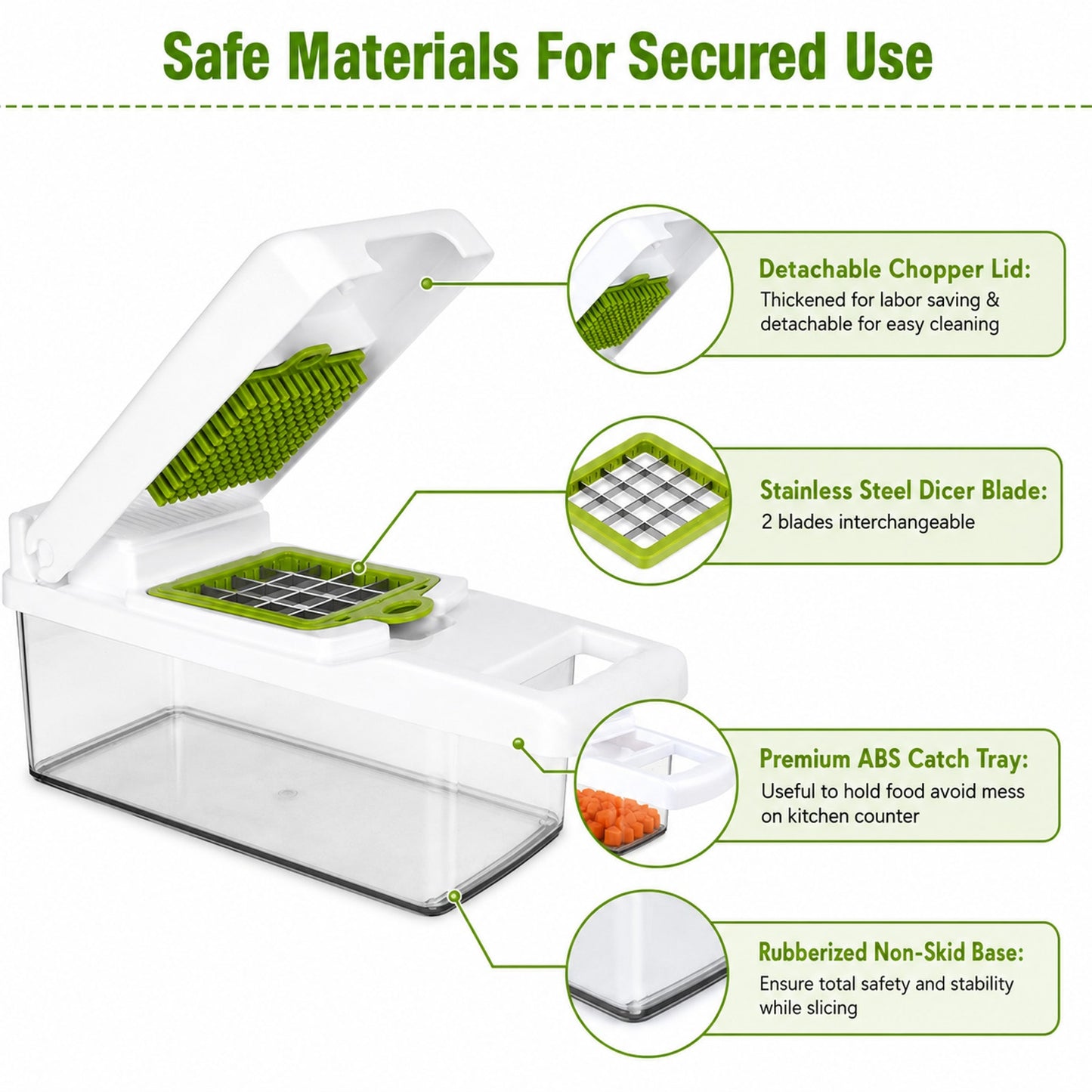 Prime Essentials 12-in-1 Vegetable Chopper with Container Fast Meal Prep