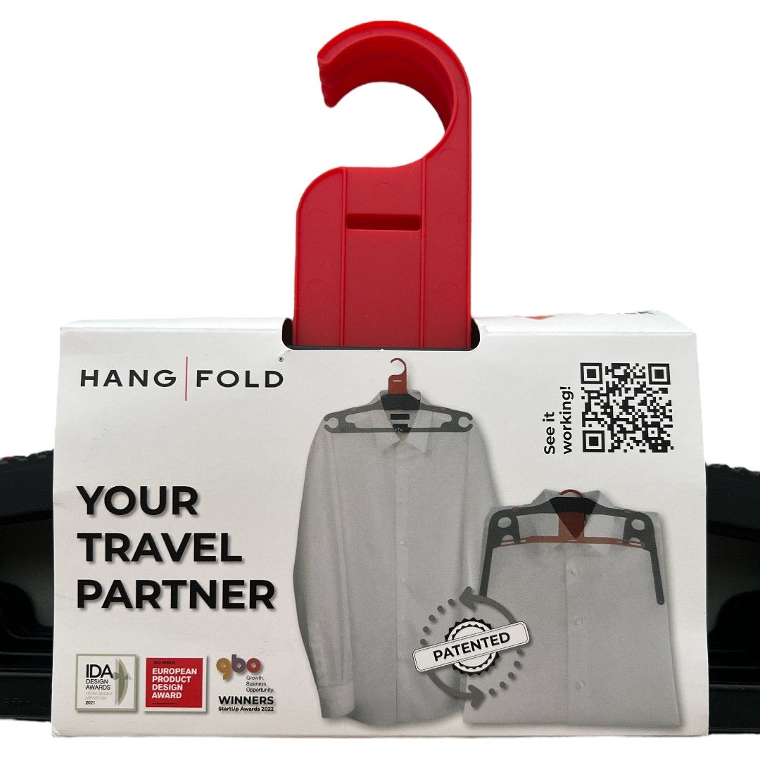 Hangfold Travel Hangers Foldable 18-Pack Red Space Saving