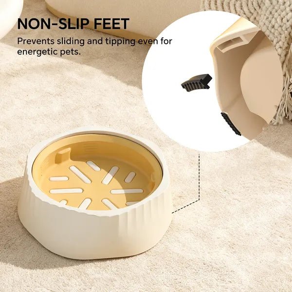 2-in-1 Dual Mode Large Plastic Cat Slow Feeder Bowl, Switchable Fast&Slow Feed - Prime Essentials