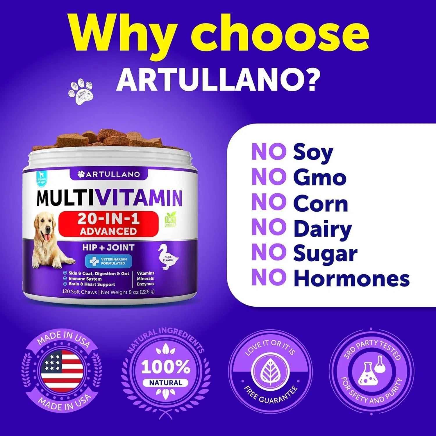 20-in-1 Dog Multivitamin Chews for All Ages - Prime Essentials