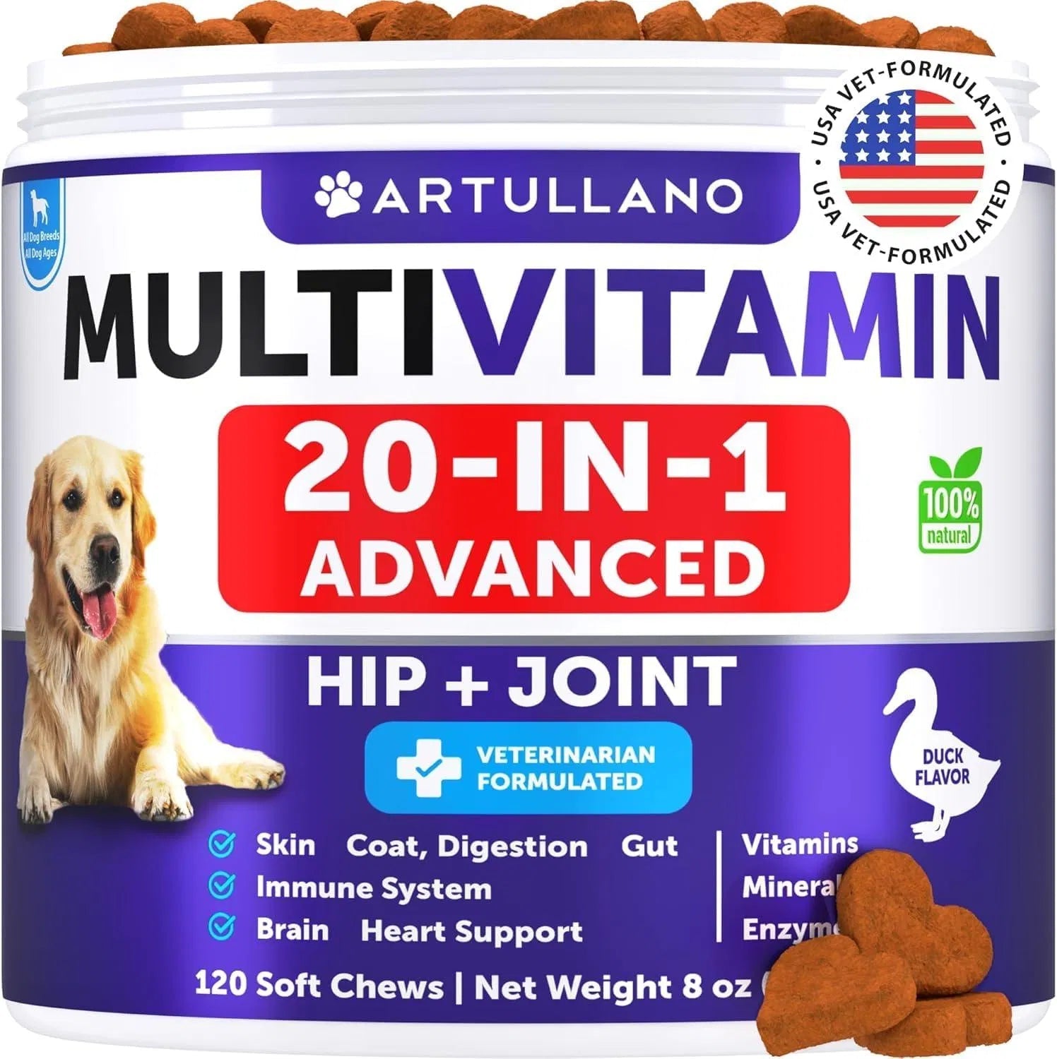 20-in-1 Dog Multivitamin Chews for All Ages - Prime Essentials