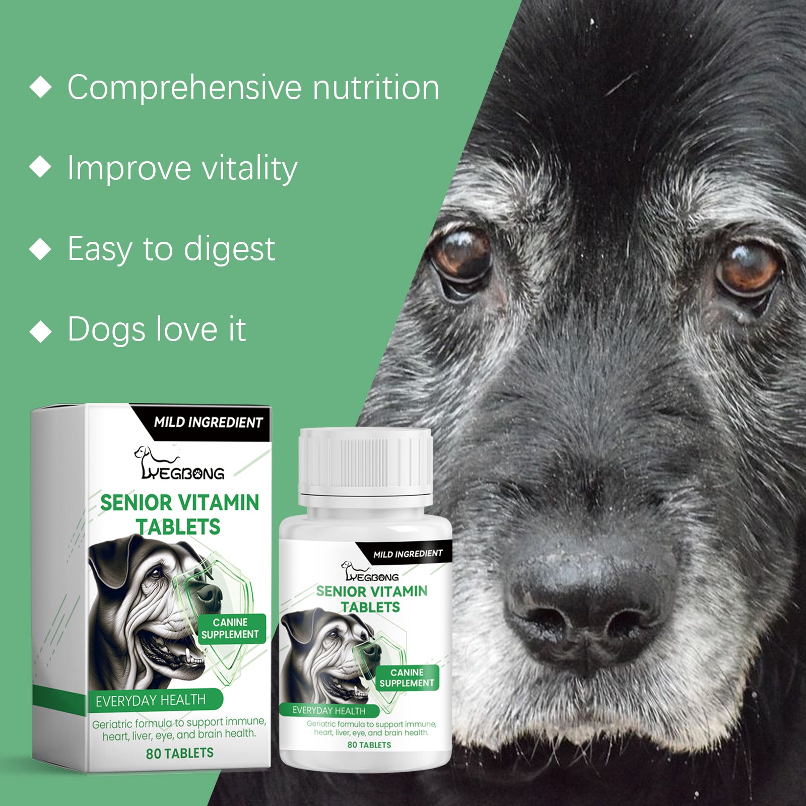 Senior Dog Vitamin Tablets - product view 4