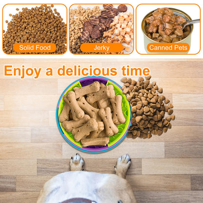 3-in-1 Pet Slow Feeder Bowl with Lick Mat - Prime Essentials