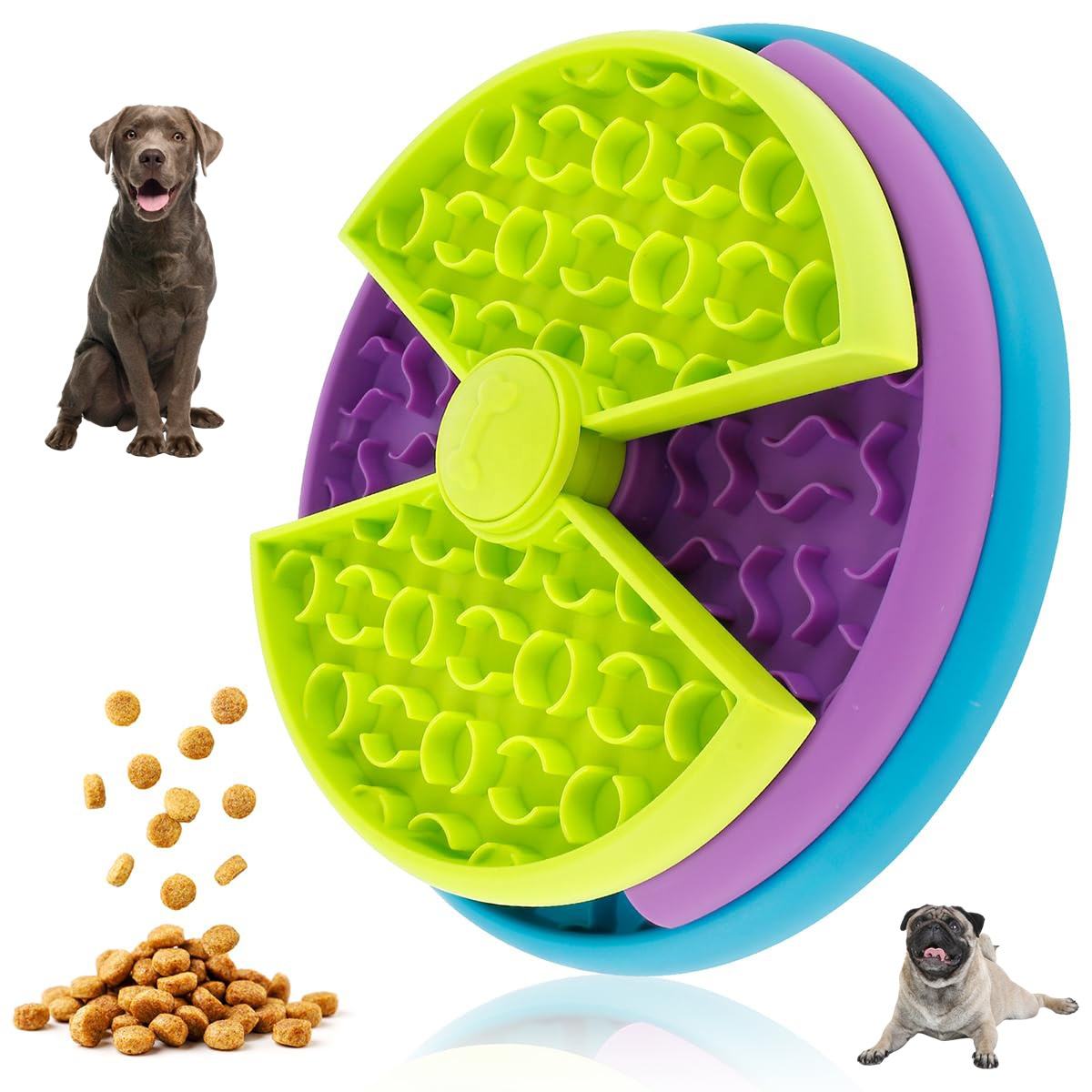 3-in-1 Pet Slow Feeder Bowl with Lick Mat - Prime Essentials