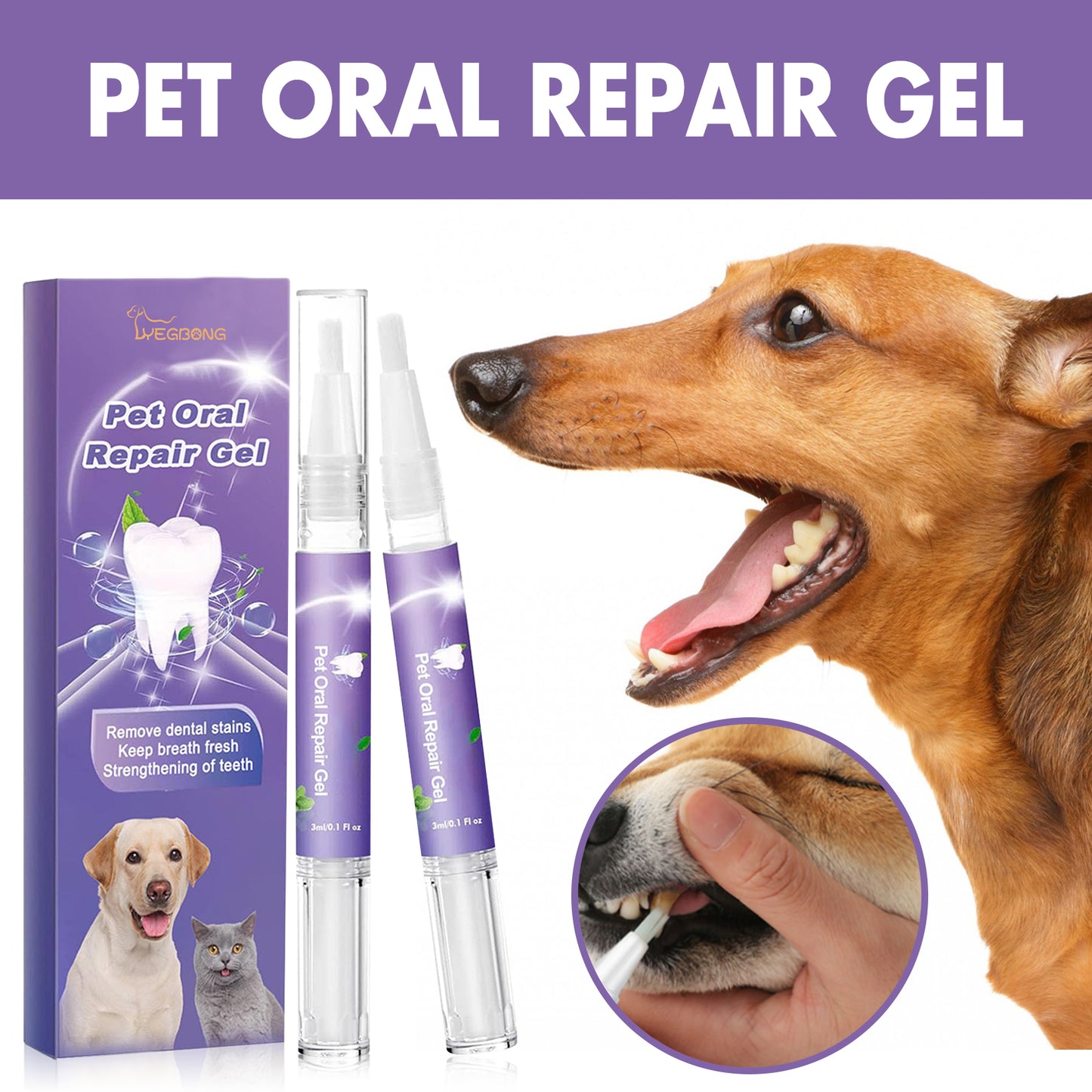 Pet Oral Care Gel for Dogs & Cats - product view 2