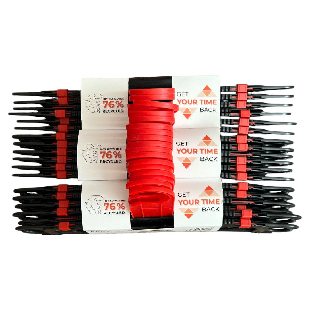 Hangfold Travel Hangers Foldable 18-Pack Red Space Saving