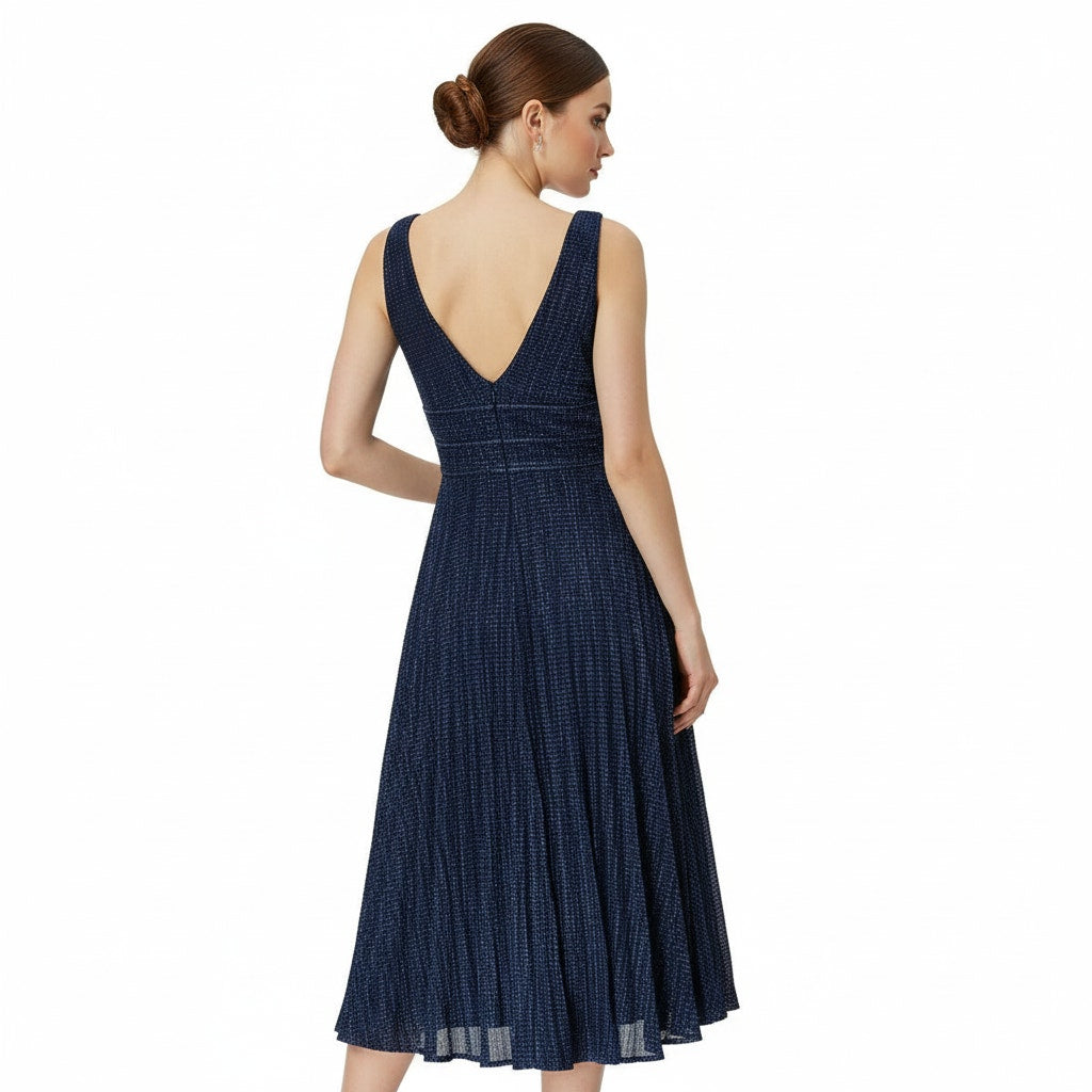 Monique Lhuillier Midi Dress Tie Back US 0 Elegant Fit