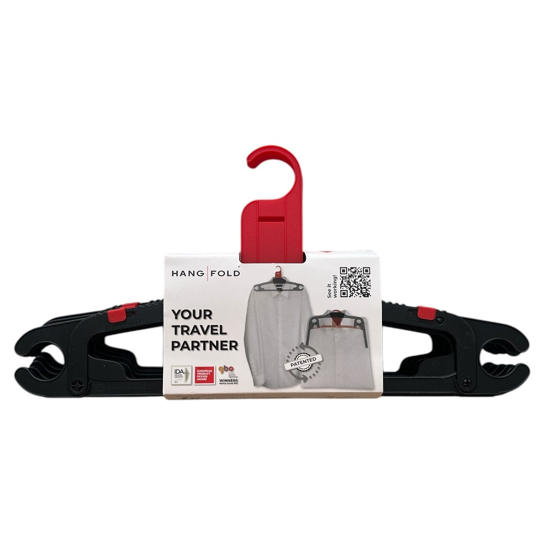 Hangfold Travel Hangers Foldable 18-Pack Red Space Saving