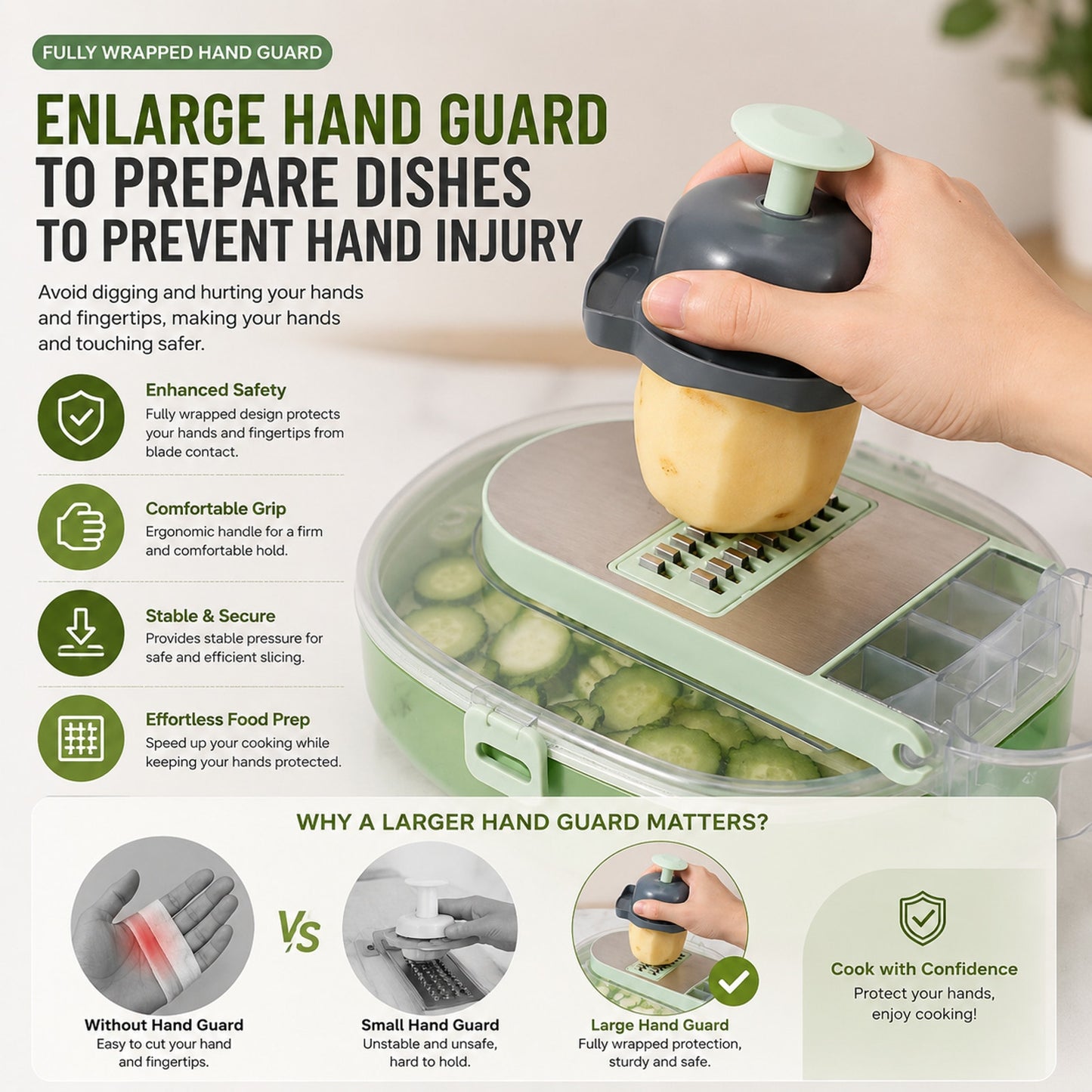 Prime Essentials Oval Vegetable Chopper Manual Food Dicer Fast Meal Prep