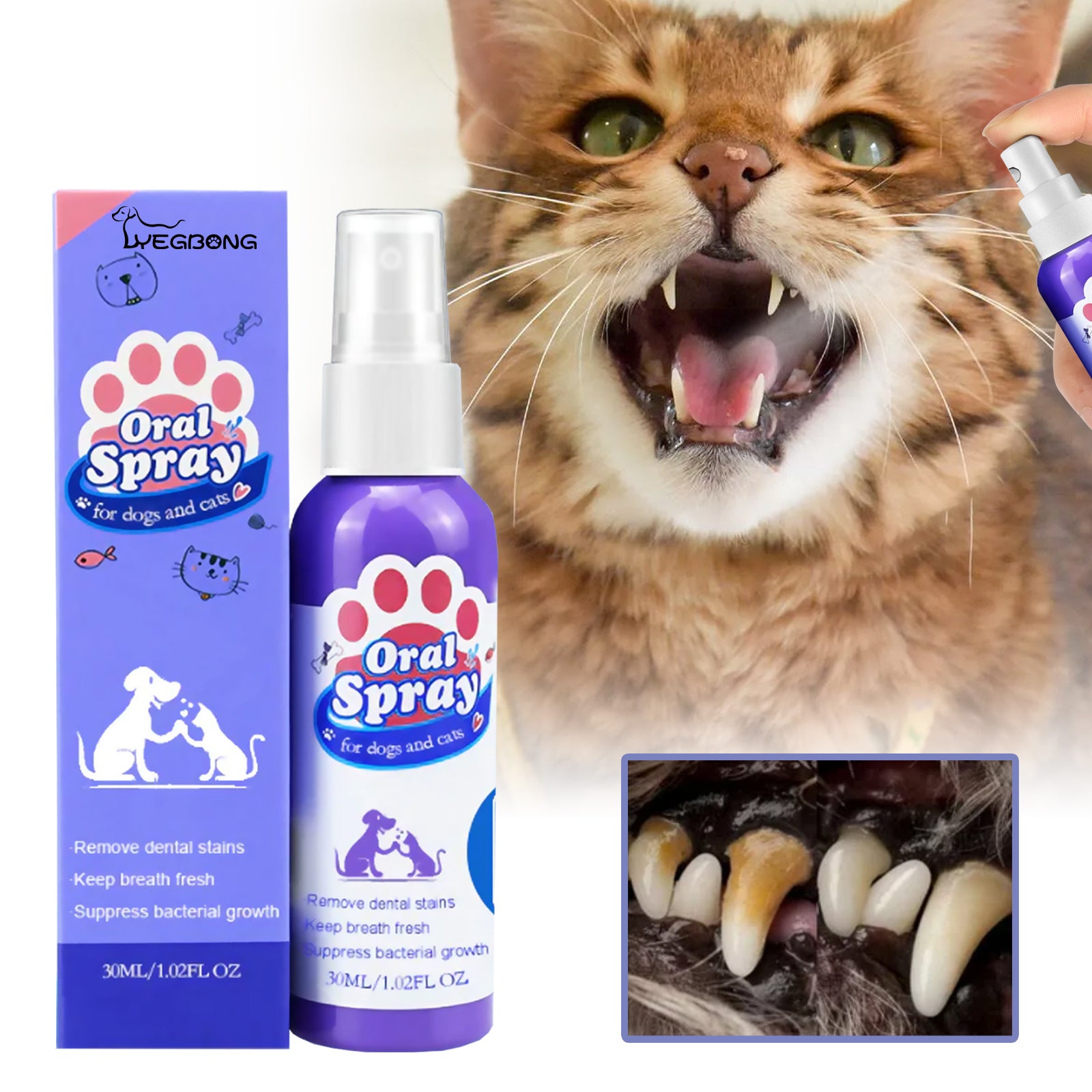 Dental Cleaning Spray for Dogs & Cats - product view 2