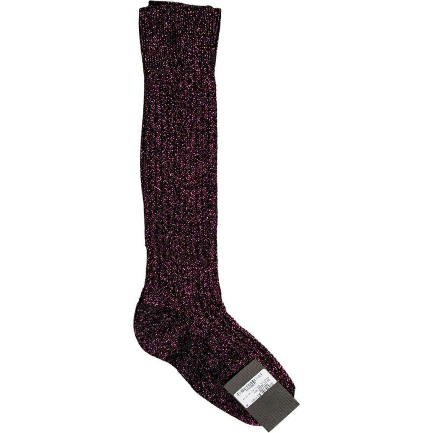 Gucci Wool Crew Socks Metallic M9 Red Black Luxury Comfort
