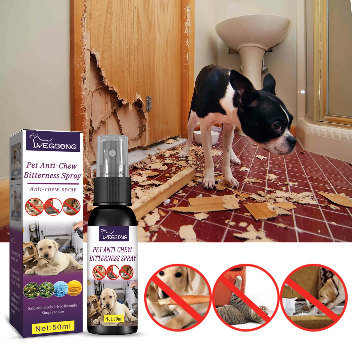 Anti-Chew Bitter Spray for Dogs & Pets - product view 3