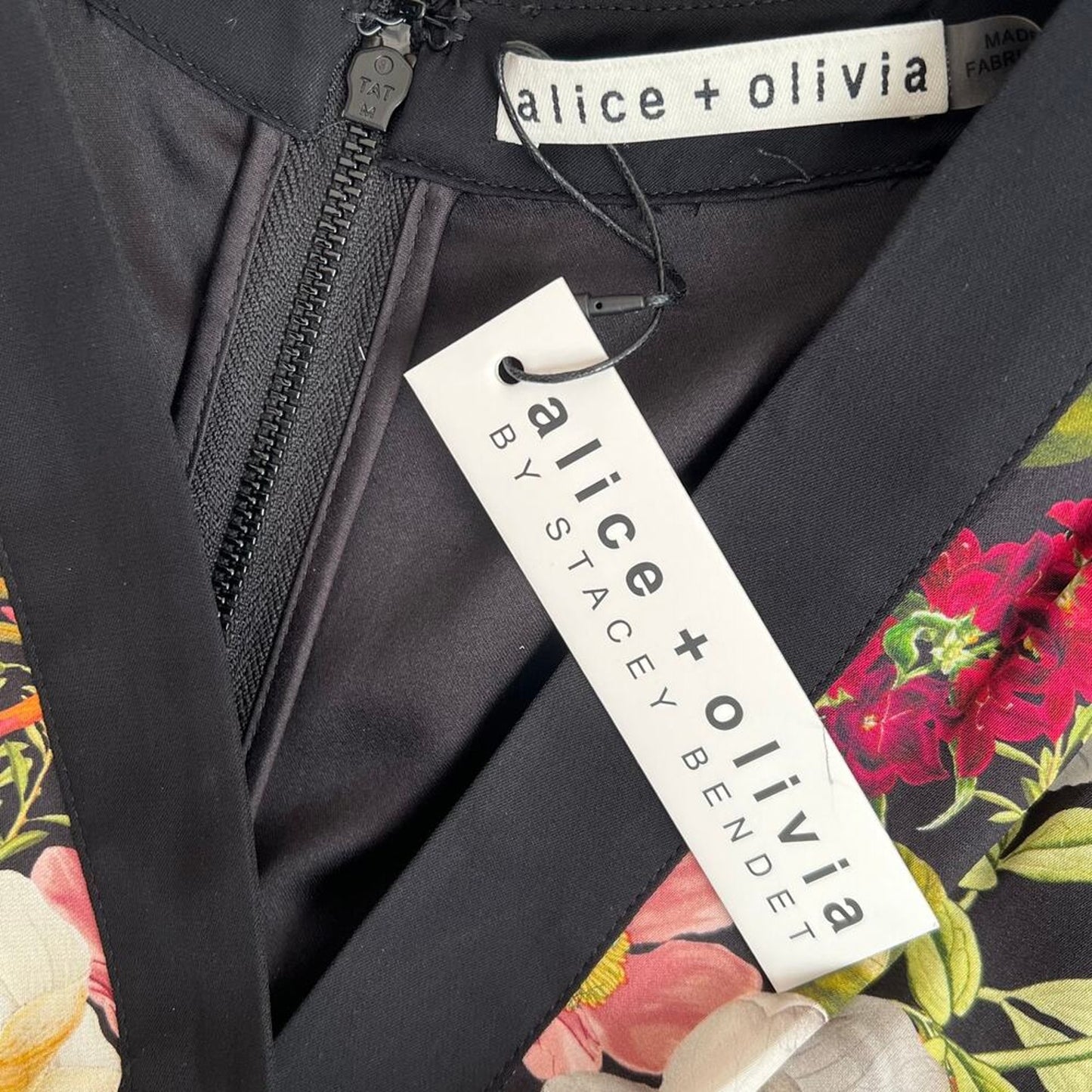 Alice + Olivia Satin Jumpsuit Floral US 0 Elegant Style