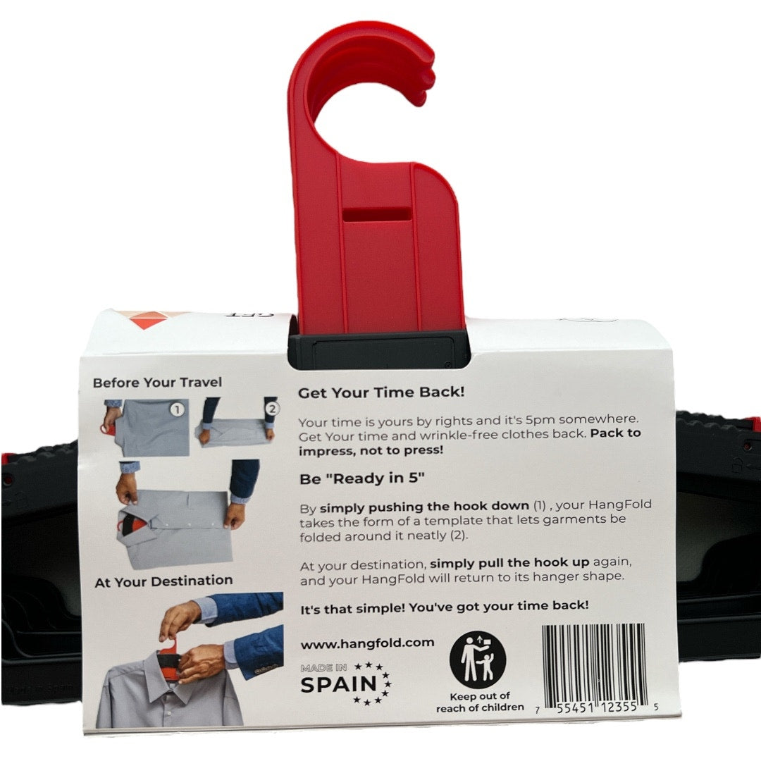 Hangfold Travel Hangers Foldable 18-Pack Red Space Saving