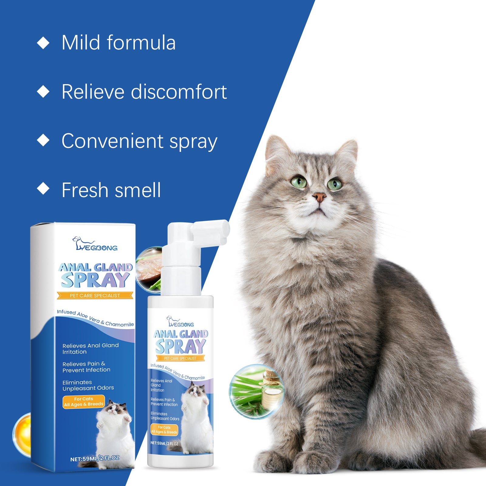 Cat Anal Gland Odor Removal Spray - product view 4
