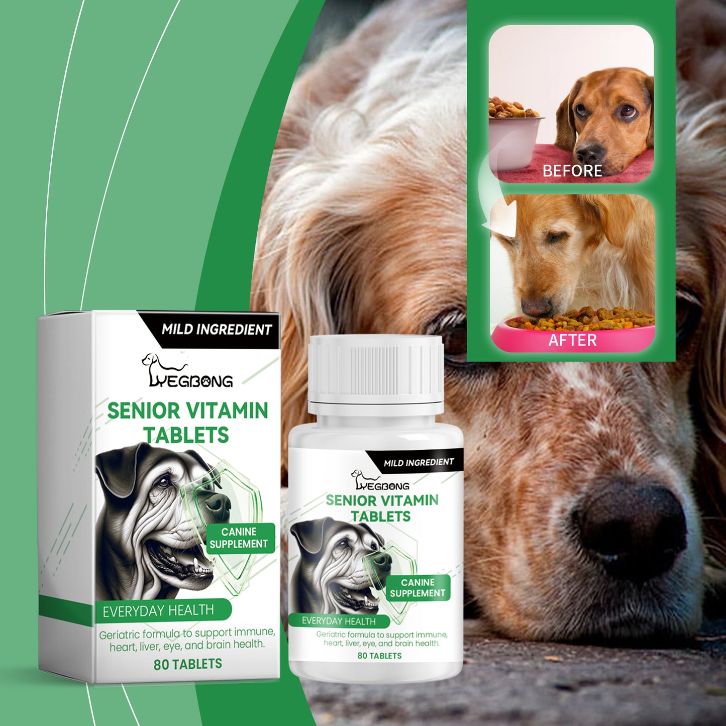 Senior Dog Vitamin Tablets - product view 2