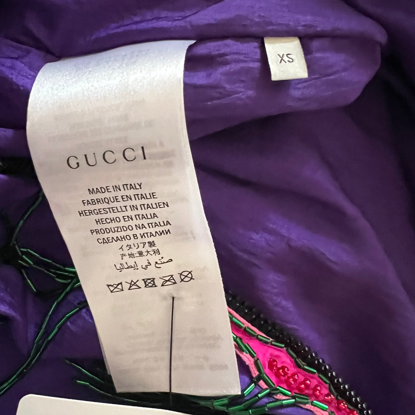 Gucci Bomber Jacket Fringe Beaded - The Ultimate XS Luxury Statement Piece - Prime Essentials