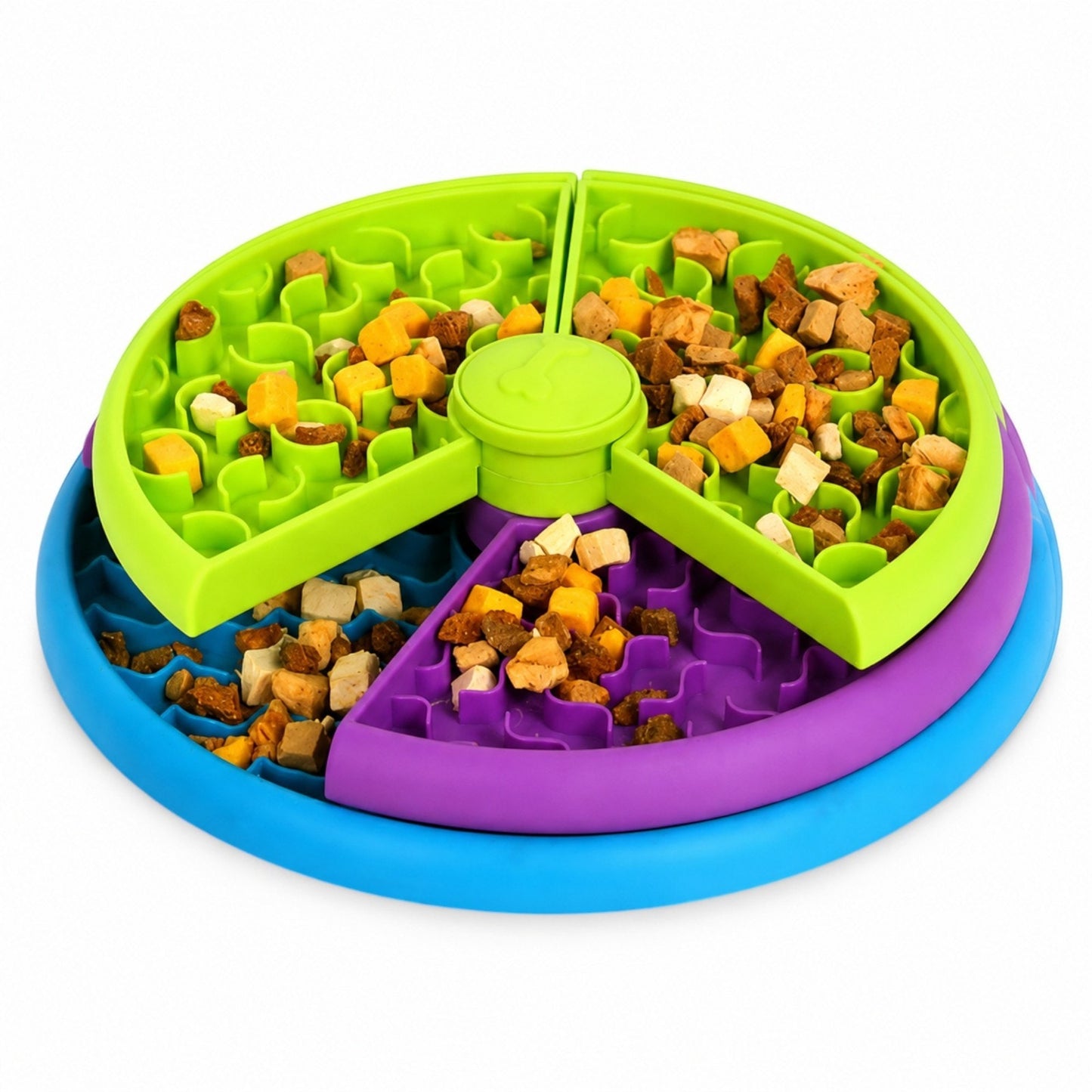 Prime Essentials 3-in-1 Slow Feeder Pet Bowl Interactive Puzzle Anti-Choking