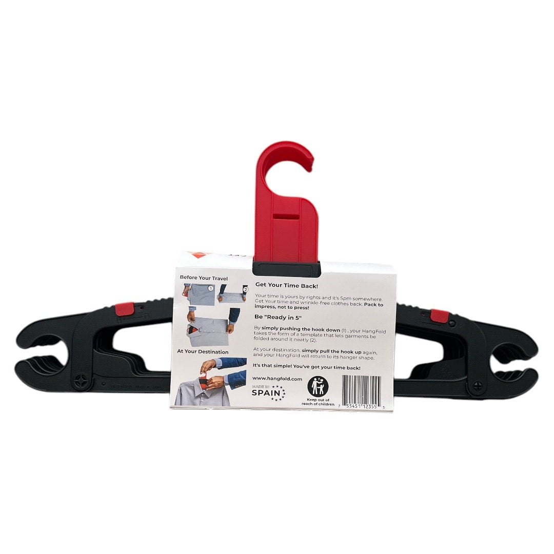 Hangfold Travel Hangers Foldable 18-Pack Red Space Saving
