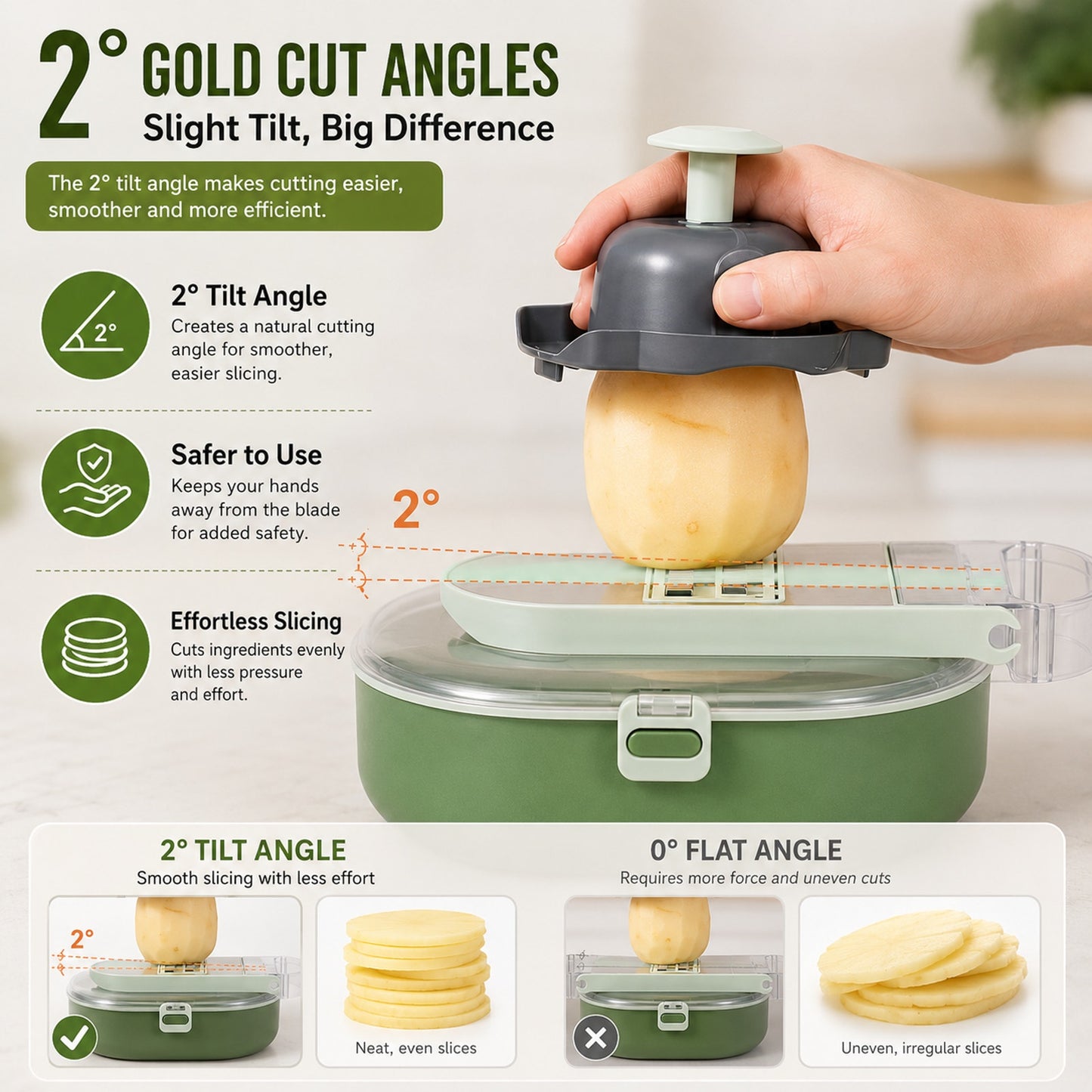 Prime Essentials Oval Vegetable Chopper Manual Food Dicer Fast Meal Prep