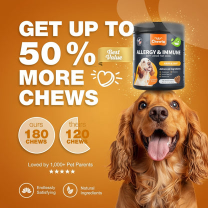 Dog Allergy Relief Chews - Anti-Itch Salmon Oil - Prime Essentials