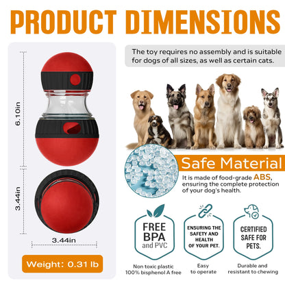 Dog Puzzle Treat Ball - Adjustable Slow Feeder Toy - Prime Essentials