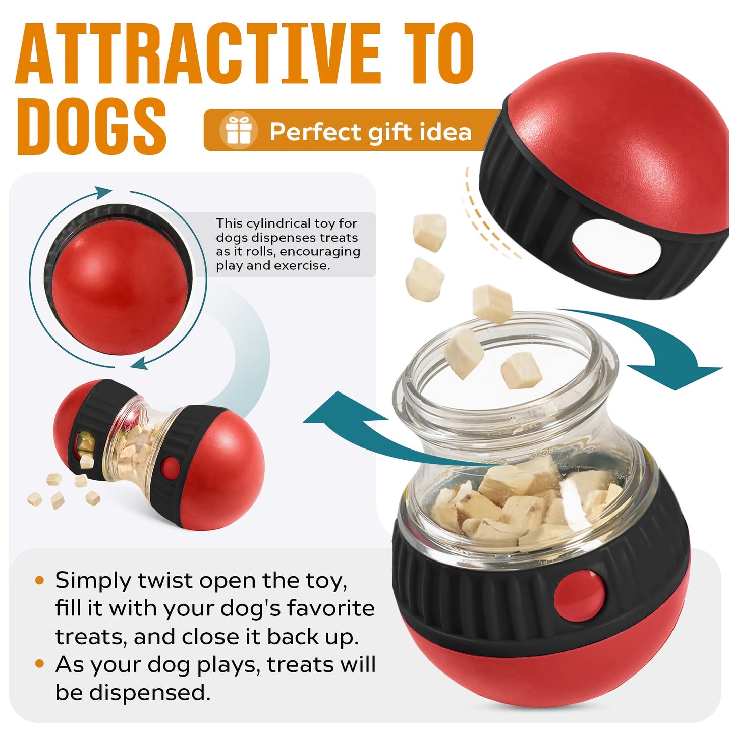 Dog Puzzle Treat Ball - Adjustable Slow Feeder Toy - Prime Essentials