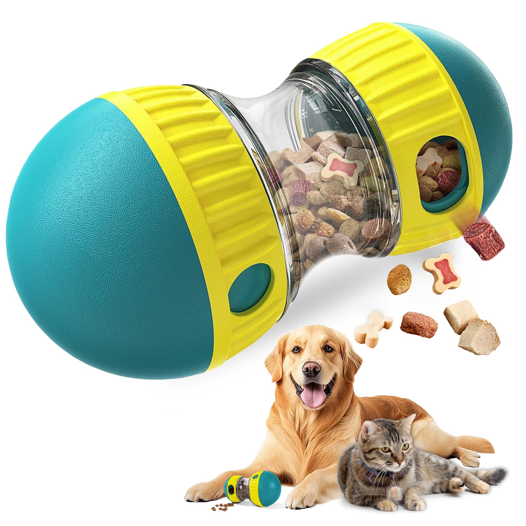 Dog Puzzle Treat Ball - Adjustable Slow Feeder Toy - Prime Essentials