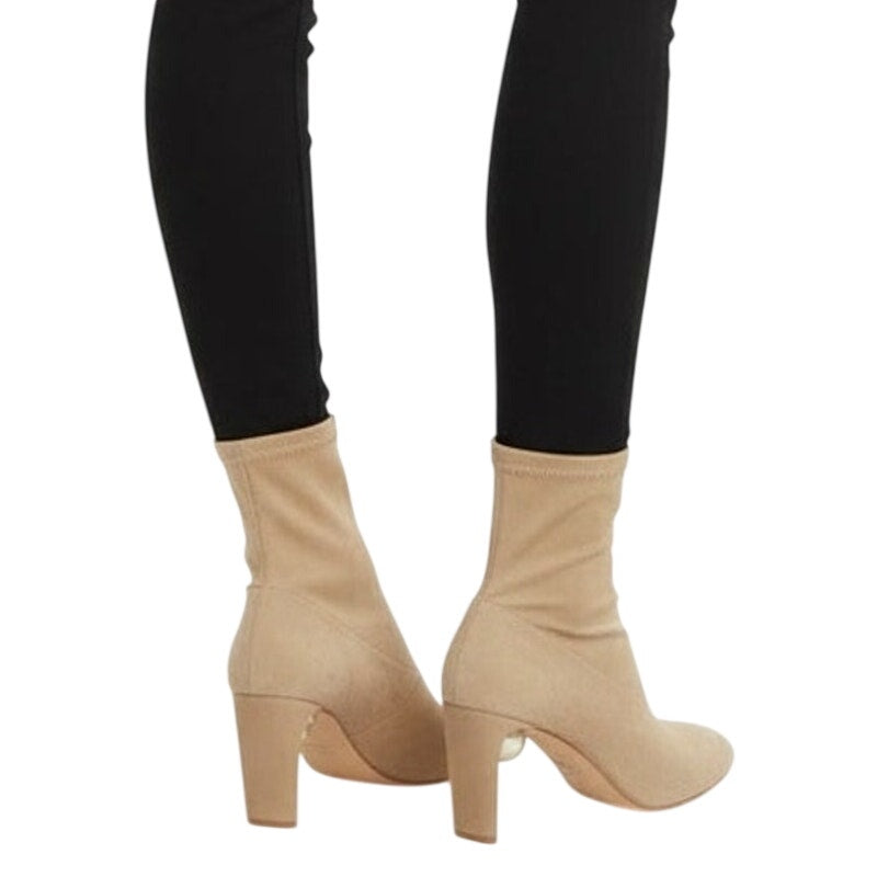 Luxury Ankle Boots for Women - Nicholas Kirkwood's Maeva Brown Stretch Suede - Prime Essentials