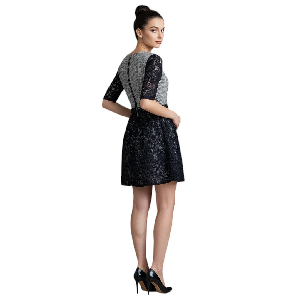 Elevate Your Style with the Carven Blue Lace Mini Dress - Timeless Elegance Redefined - Prime Essentials