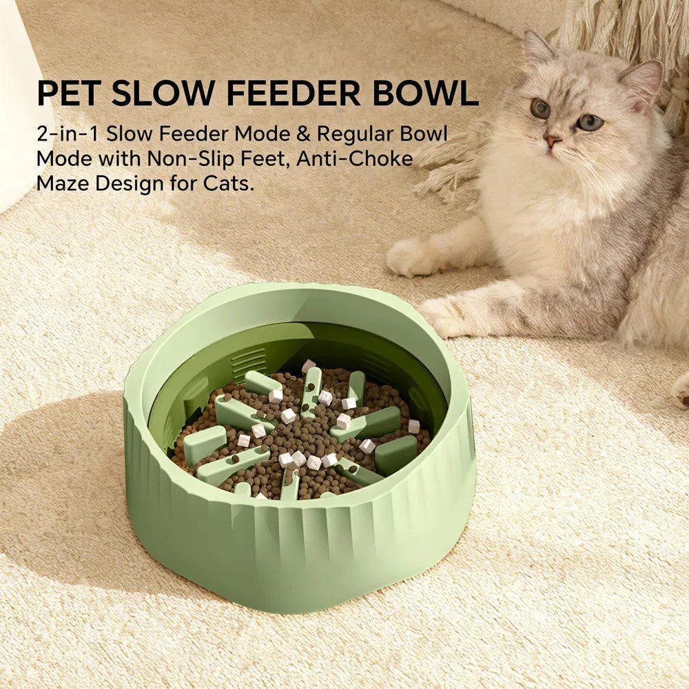 Green Dual-purpose Slow Food Bowl, Fast&slow Food Can Be Freely Switched To Adapt To Different Pet Eating Habits, Cross-border Hot Selling Pet Supplies - Prime Essentials