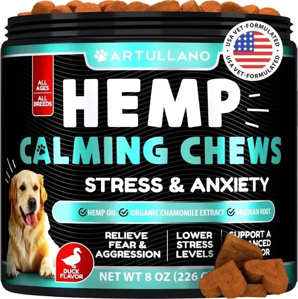 Hemp Calming Chews for Dogs - Anxiety Relief Treats - Prime Essentials