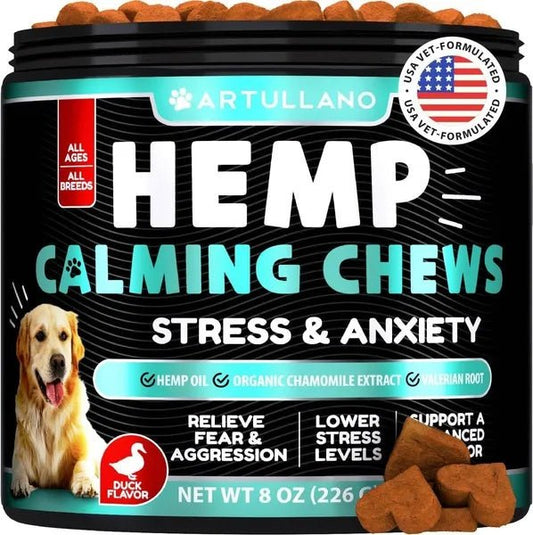 Hemp Calming Chews for Dogs - Anxiety Relief Treats - Prime Essentials