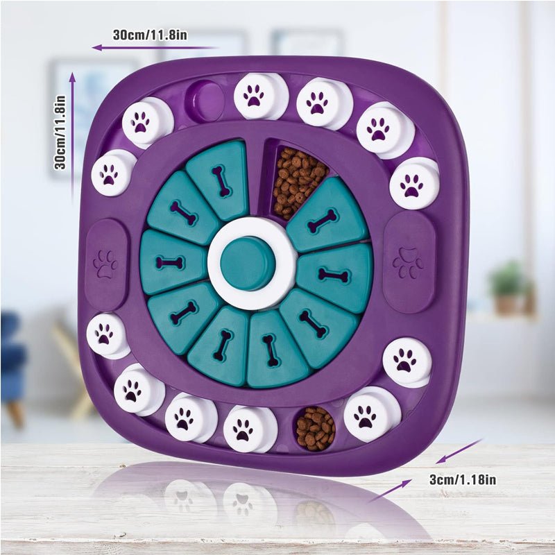 Interactive Dog Treat Puzzle Toy - Purple - Prime Essentials