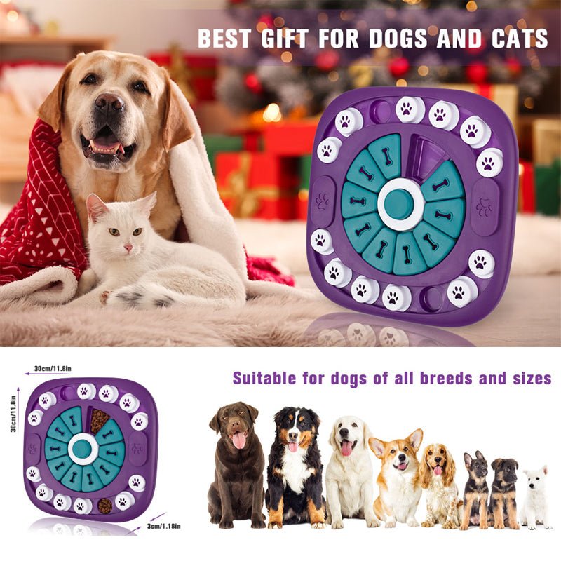 Interactive Dog Treat Puzzle Toy - Purple - Prime Essentials