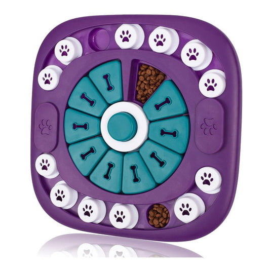 Interactive Dog Treat Puzzle Toy - Purple - Prime Essentials