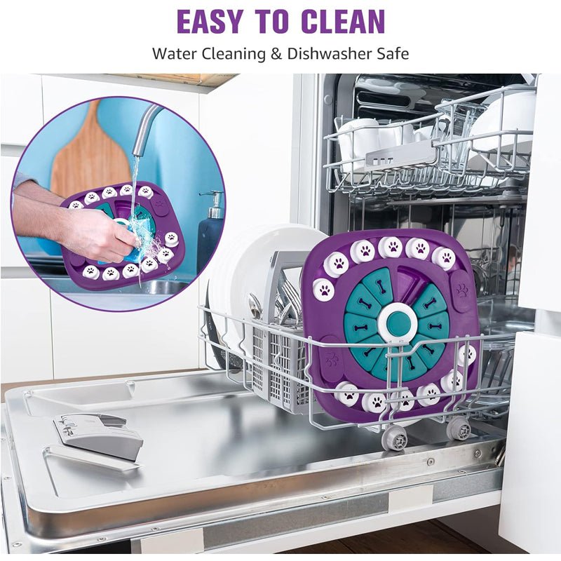 Interactive Dog Treat Puzzle Toy - Purple - Prime Essentials