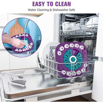 Interactive Dog Treat Puzzle Toy - Purple - Prime Essentials