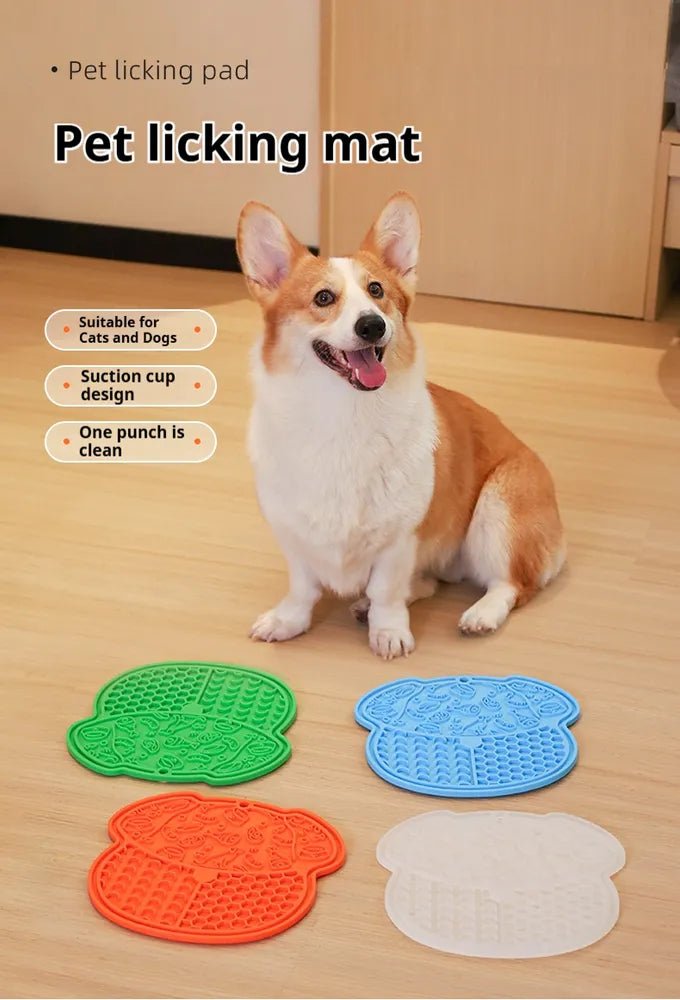 Lick Mat For Dogs And Cats Dog Slow Feeder Mat With Strong Suction - Prime Essentials