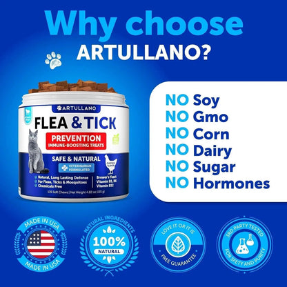 Natural Flea & Tick Treatment for Cats | Artullano - Prime Essentials