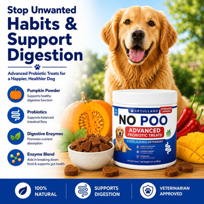 No Poo Chews for Dogs - Probiotic Digestive Support - Prime Essentials