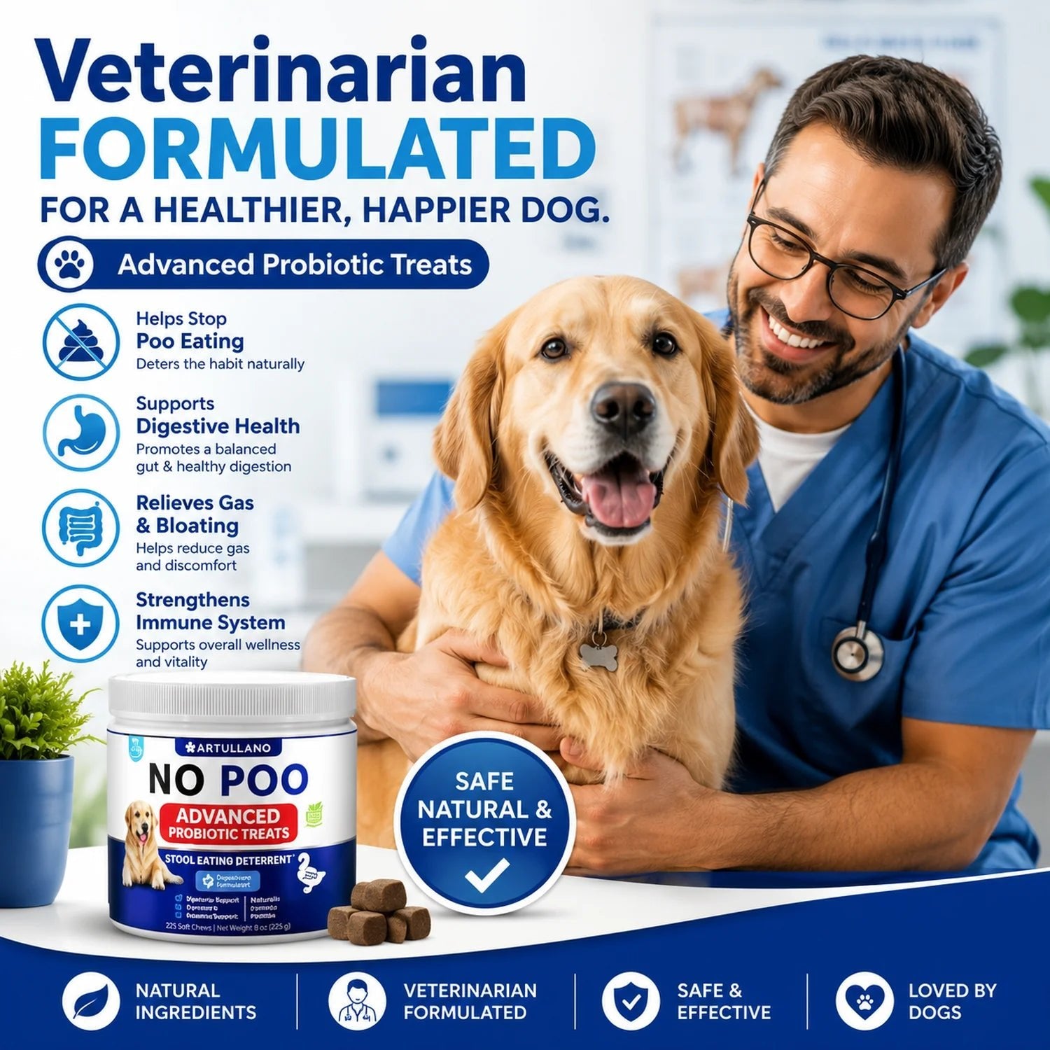 No Poo Chews for Dogs - Probiotic Digestive Support - Prime Essentials