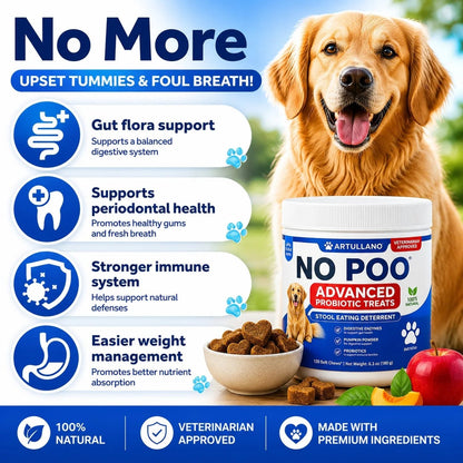 No Poo Chews for Dogs - Probiotic Digestive Support - Prime Essentials
