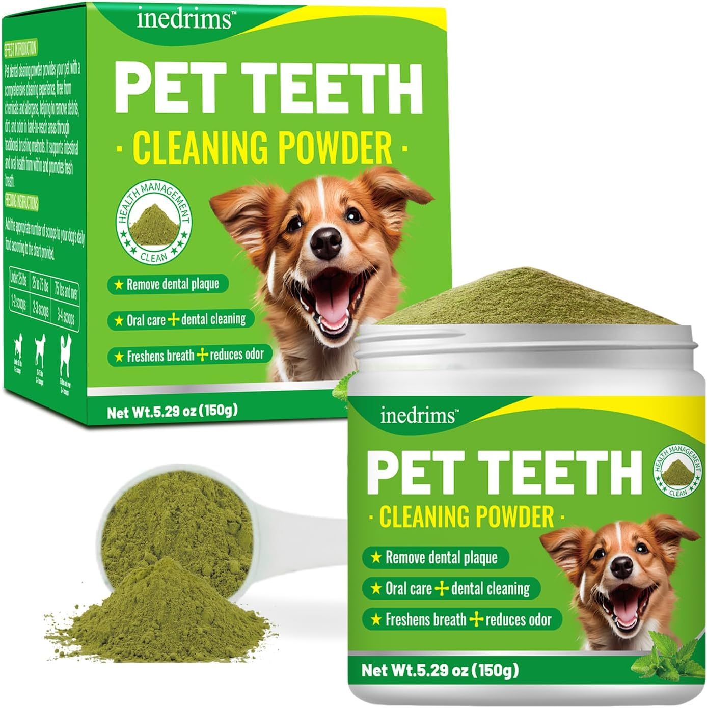Pet Dental Powder - Freshens Breath, Protects Gums And Strengthens Teeth. An Essential For Daily Oral Care And General Dental Care. - Prime Essentials