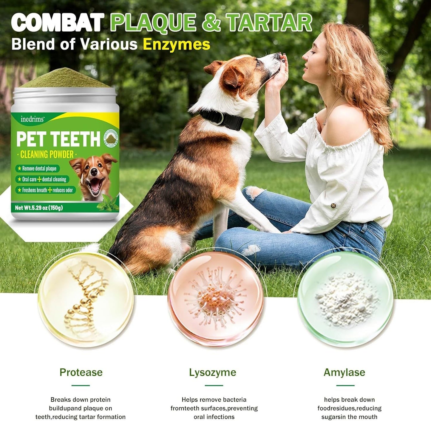 Pet Dental Powder - Freshens Breath, Protects Gums And Strengthens Teeth. An Essential For Daily Oral Care And General Dental Care. - Prime Essentials